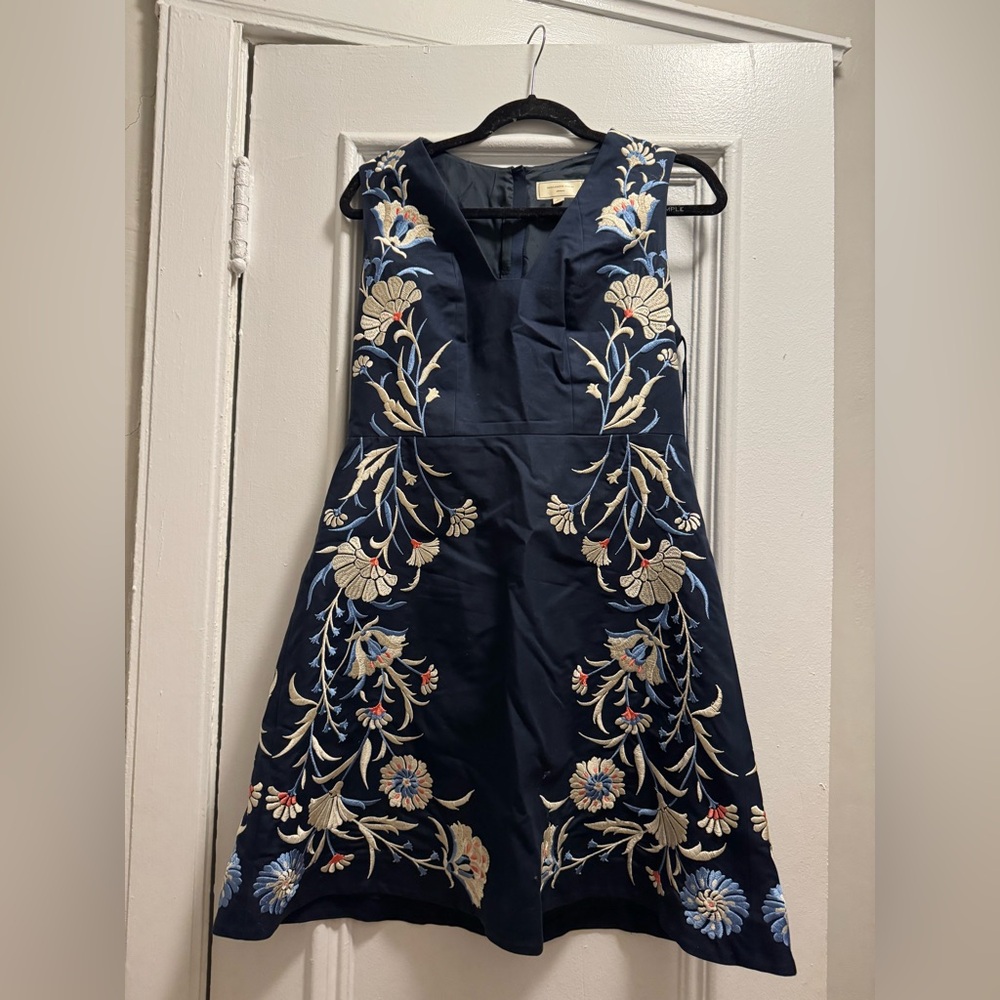 Navy Embroiered Dress Size 12